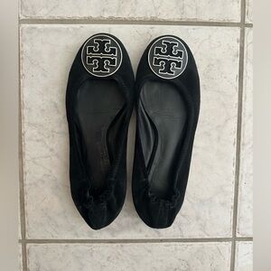 Black suede Tory Burch flats